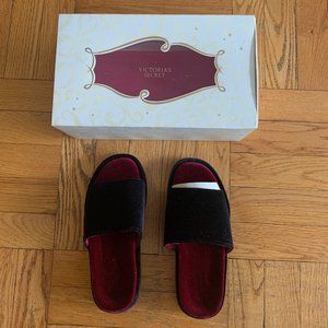(NEW) Vintage Victoria's Secret Velvet slides GOLD Label (Small)